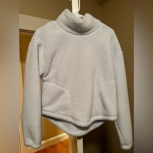 Light Blue Sherpa Fleece Pullover